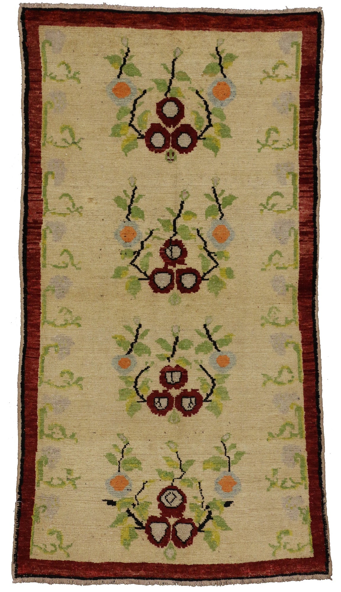 3 x 6 Vintage Turkish Oushak Rug 50067