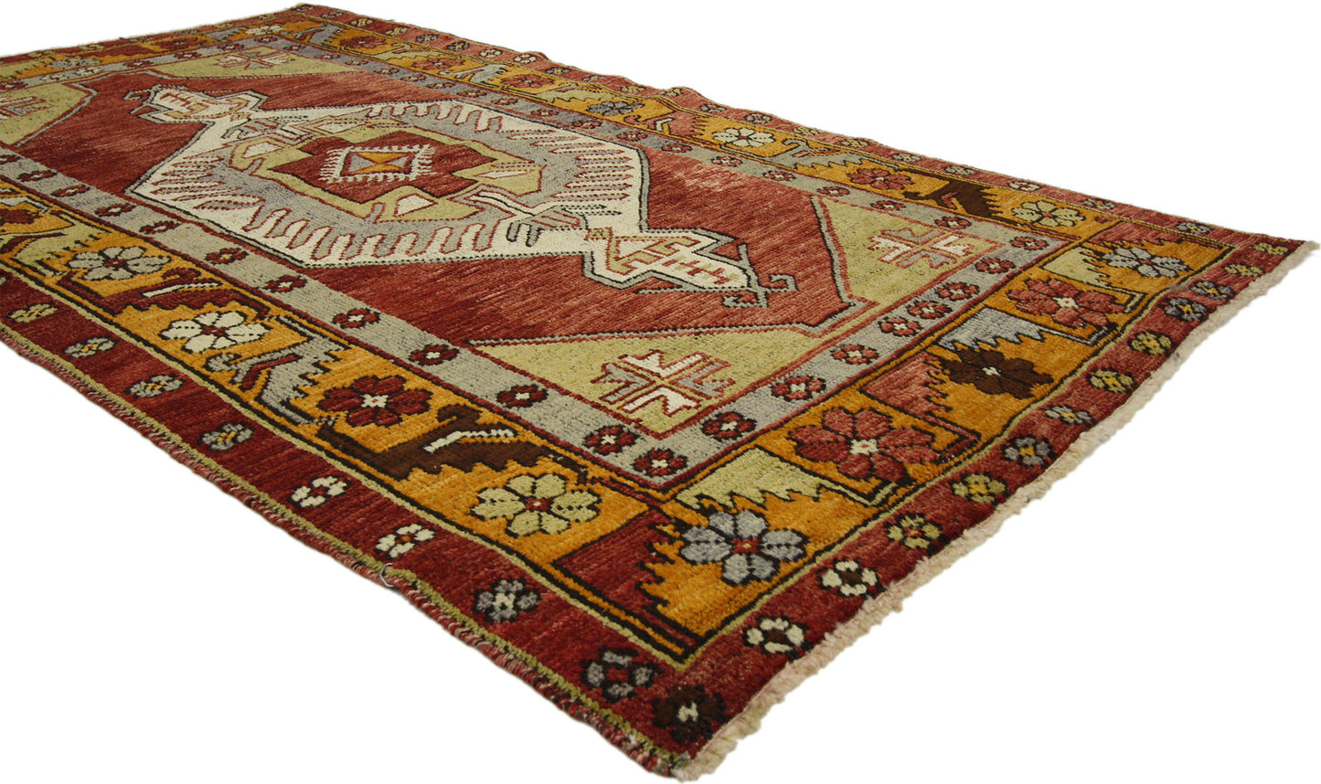 3 x 6 Vintage Turkish Oushak Rug 50074