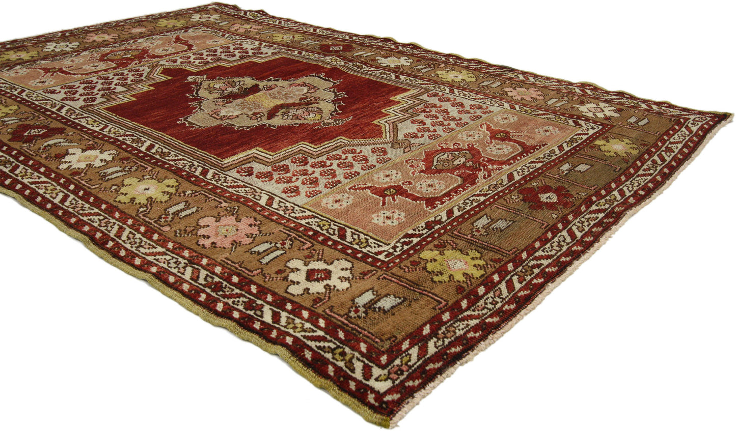 3 x 5 Vintage Turkish Oushak Rug 50077