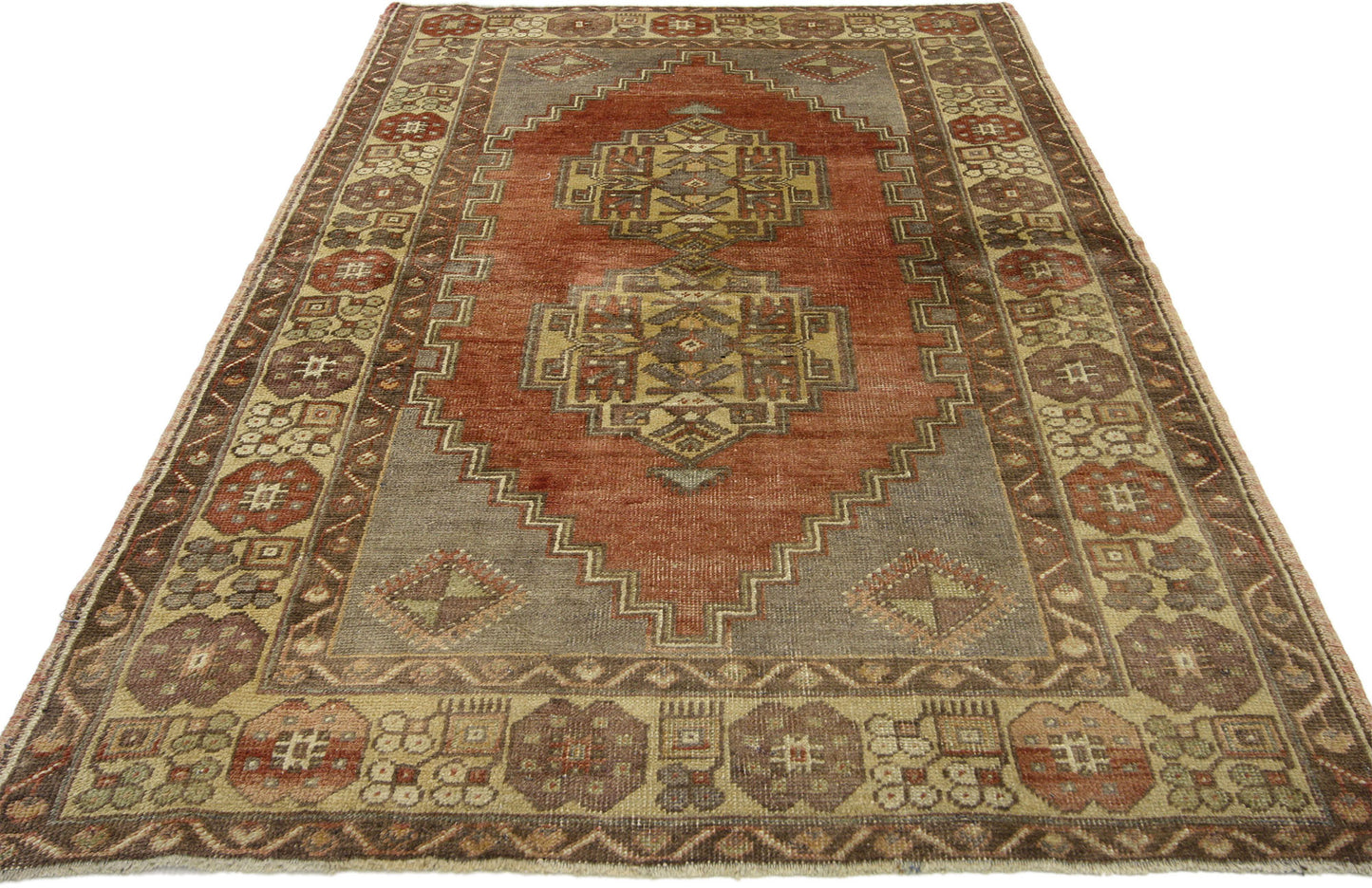 4 x 6 Vintage Oushak Rug 50078