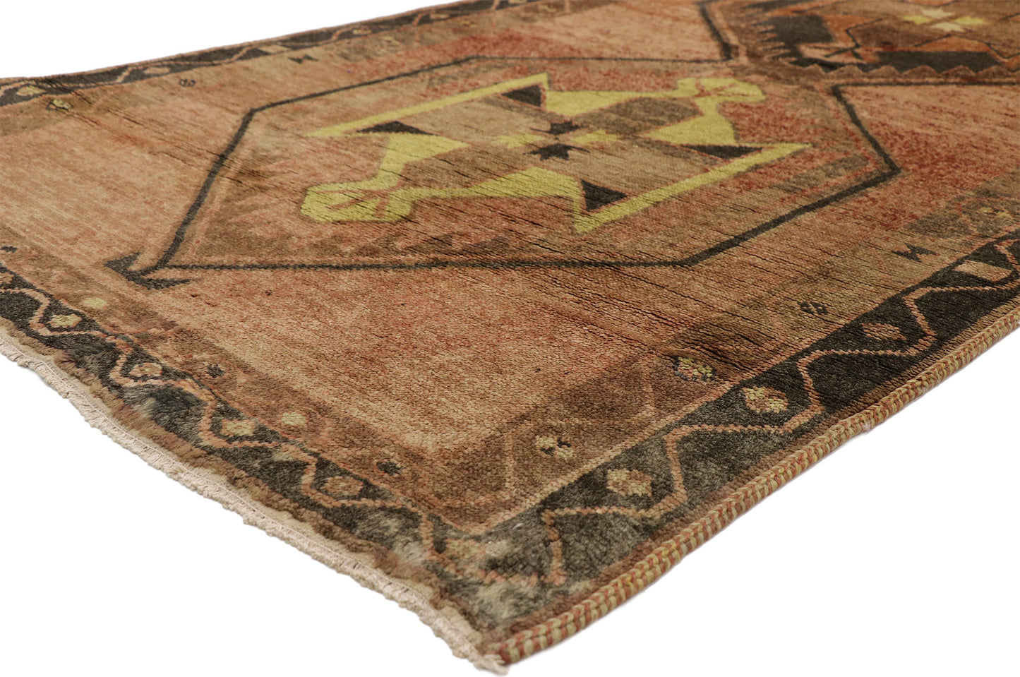4 x 14 Vintage Turkish Oushak Rug 50081