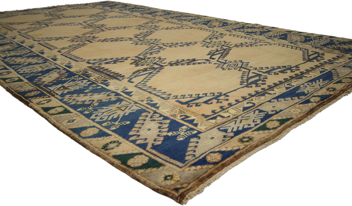 6 x 10 Vintage Turkish Oushak Rug 50100