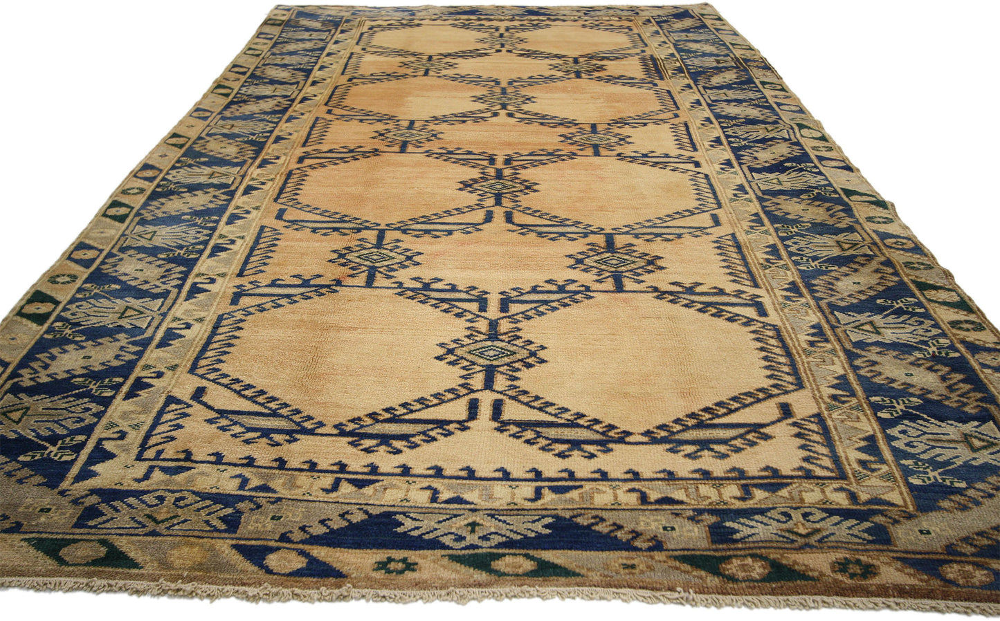 6 x 10 Vintage Turkish Oushak Rug 50100