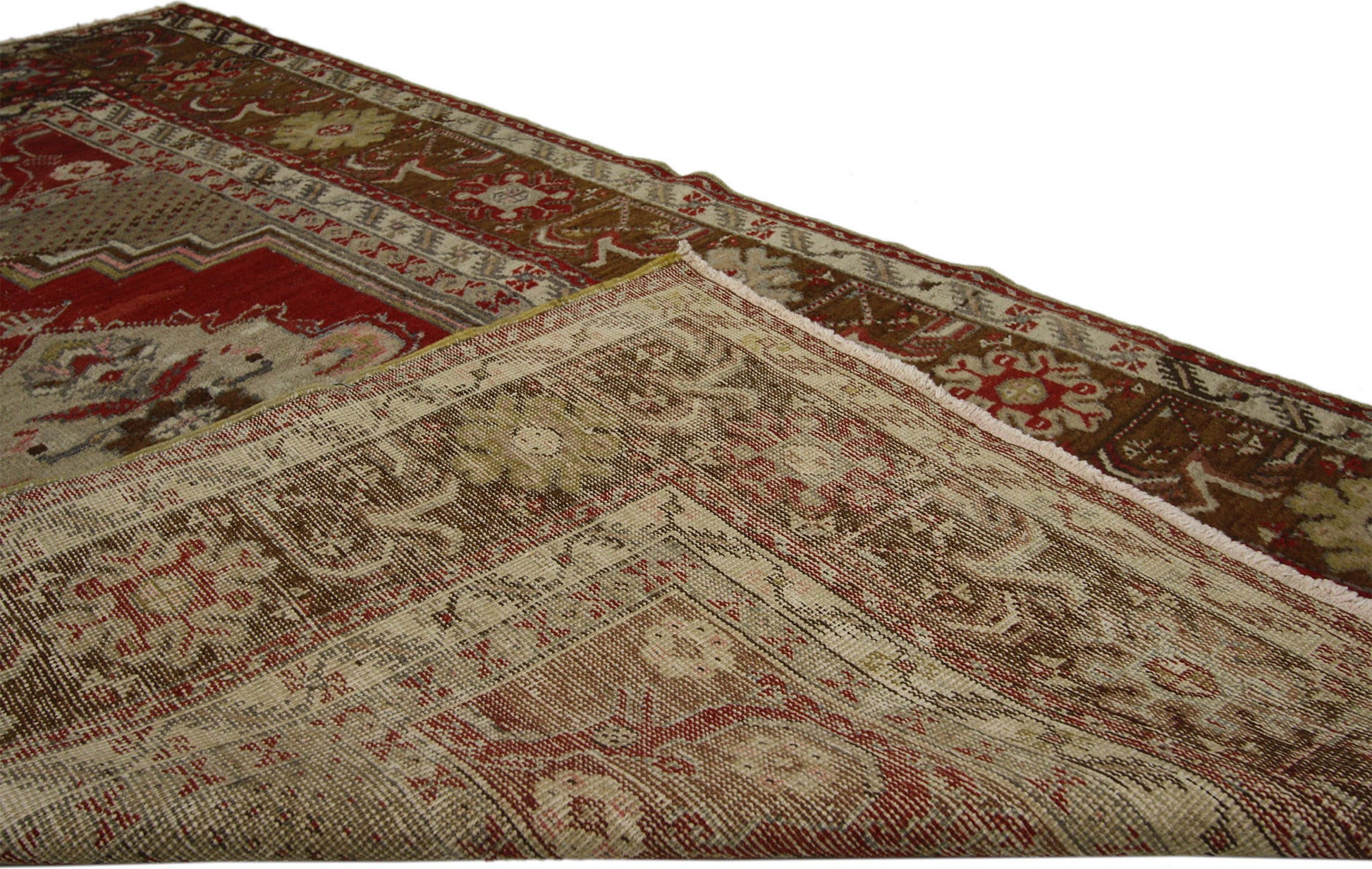 3 x 5 Vintage Turkish Oushak Rug 50149