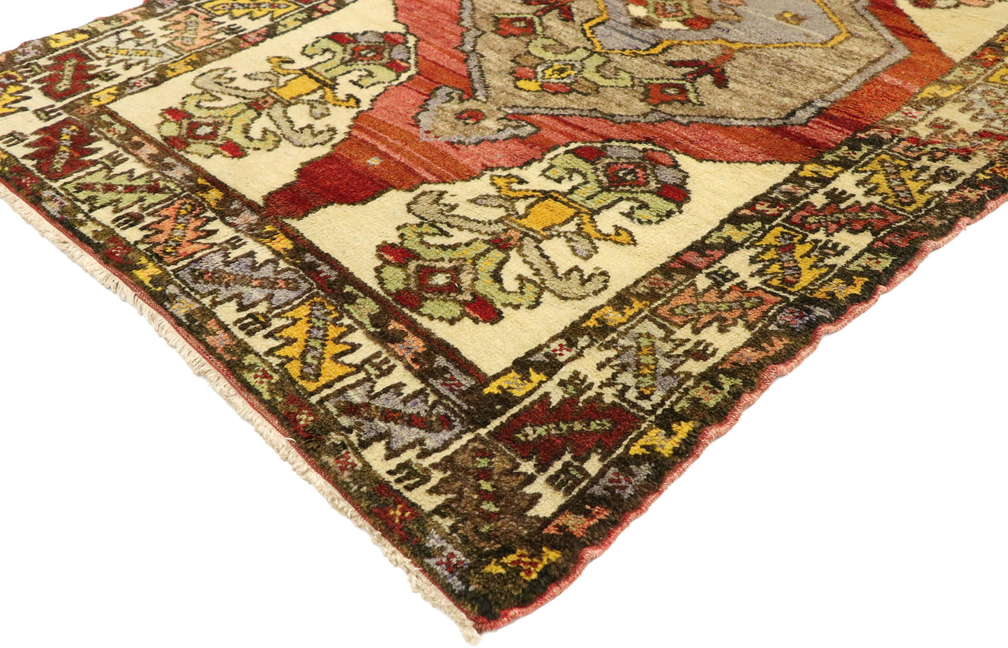 3 x 5 Vintage Turkish Oushak Rug 50163