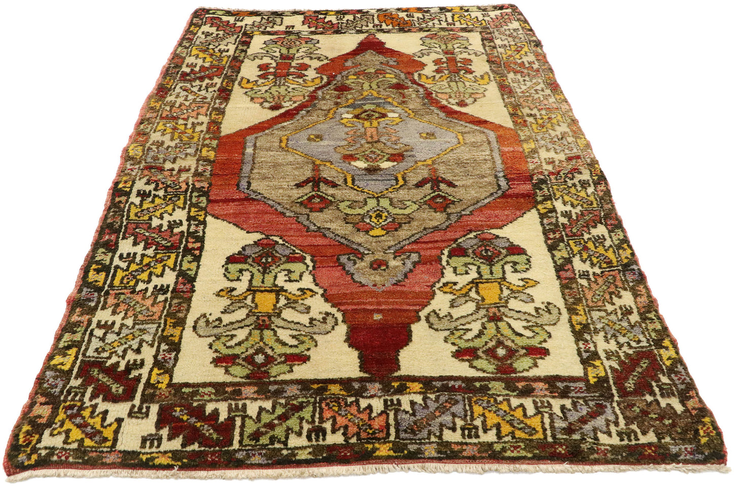 3 x 5 Vintage Turkish Oushak Rug 50163
