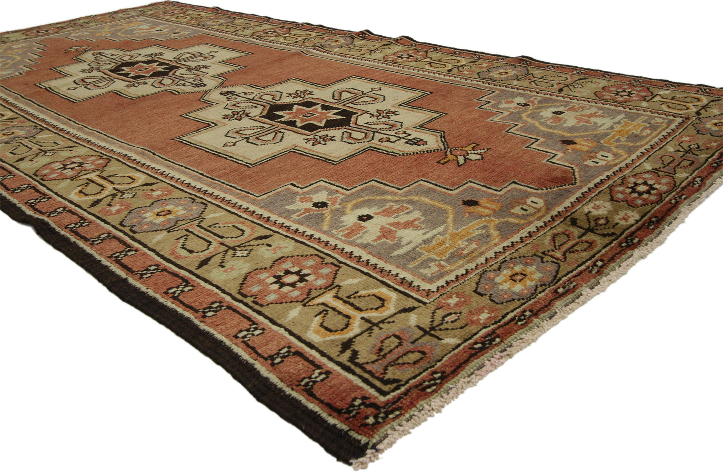 4 x 7 Vintage Turkish Oushak Rug 50177