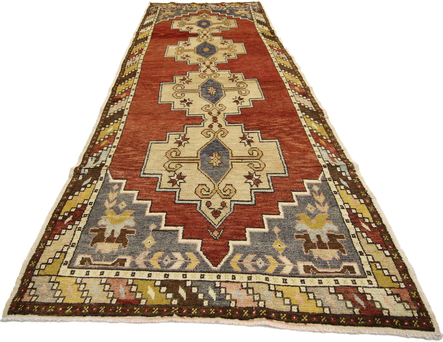 3 x 10 Vintage Turkish Oushak Rug 50179