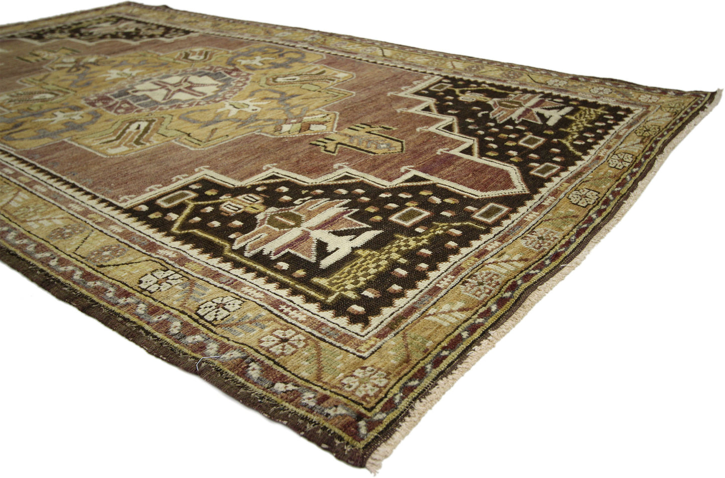 4 x 7 Vintage Turkish Oushak Rug 50187