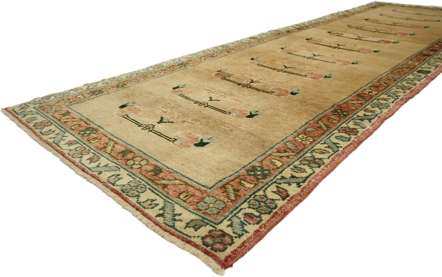 3 x 10 Vintage Turkish Oushak Runner 50189