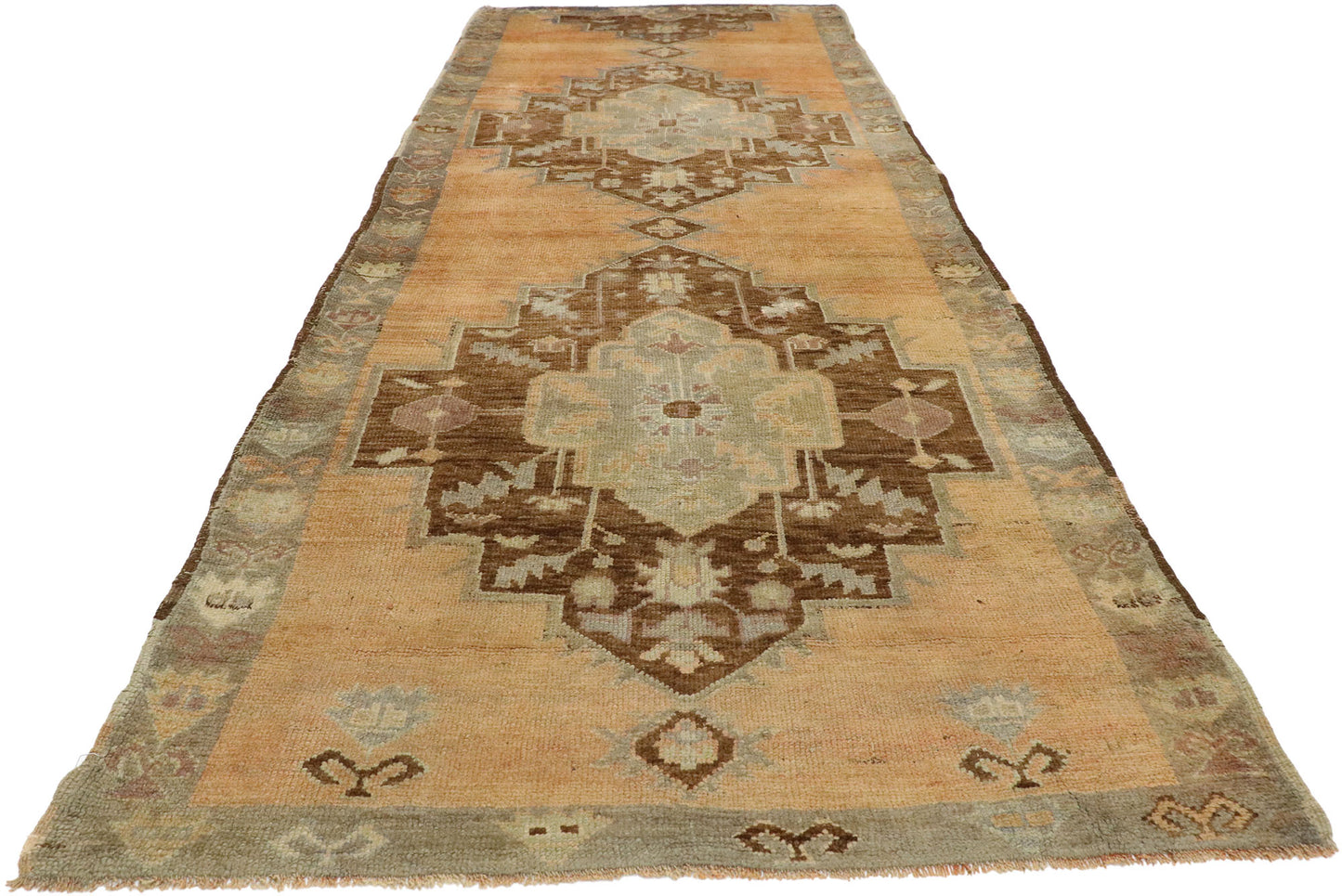 3 x 10 Vintage Turkish Oushak Runner 50260