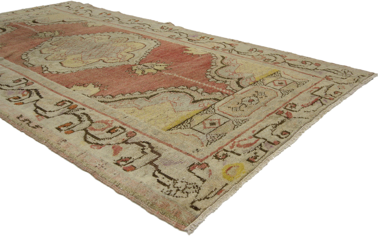 3 x 6 Vintage Turkish Oushak Rug 50305