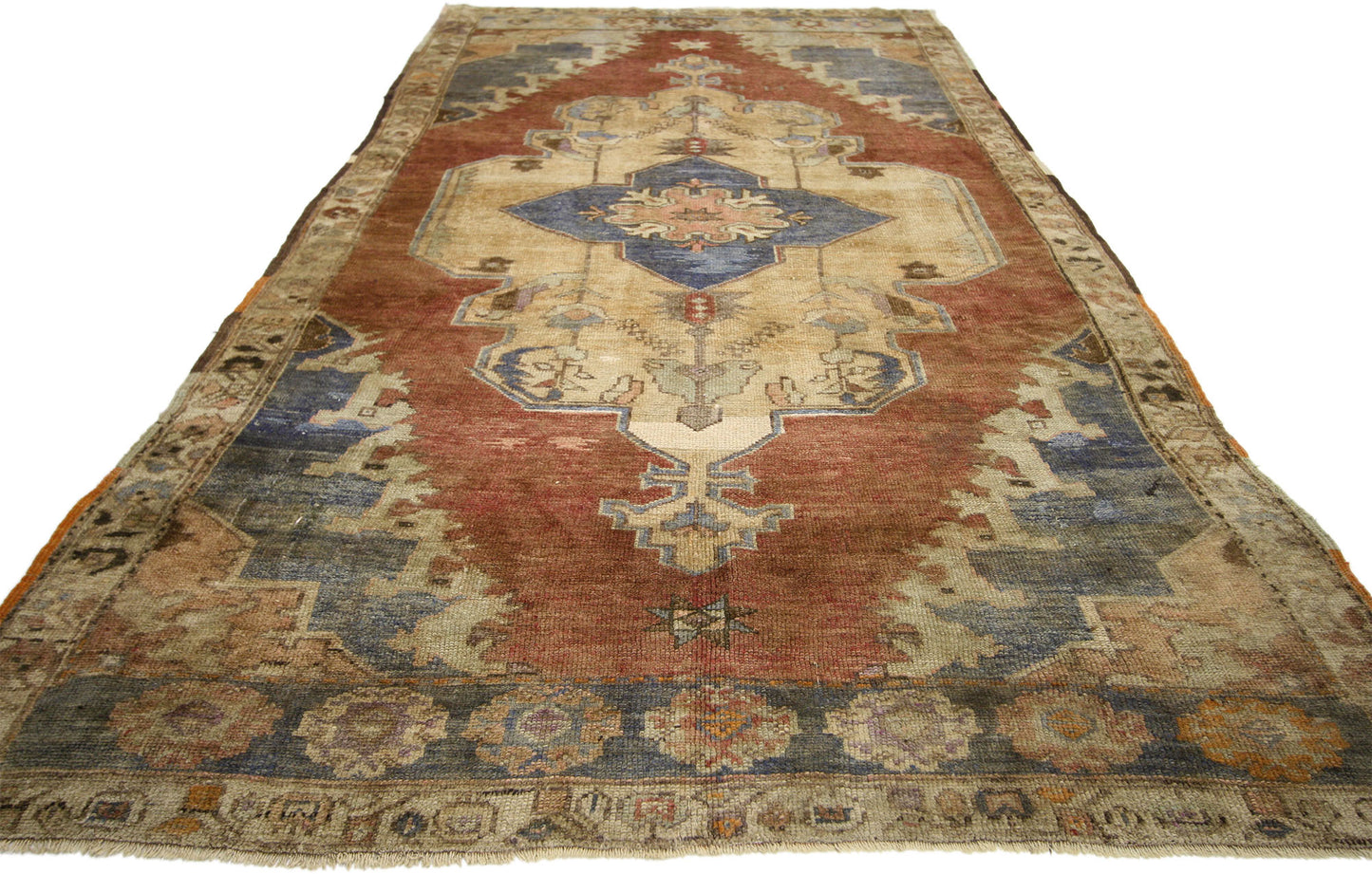 5 x 10 Vintage Turkish Oushak Rug 50312
