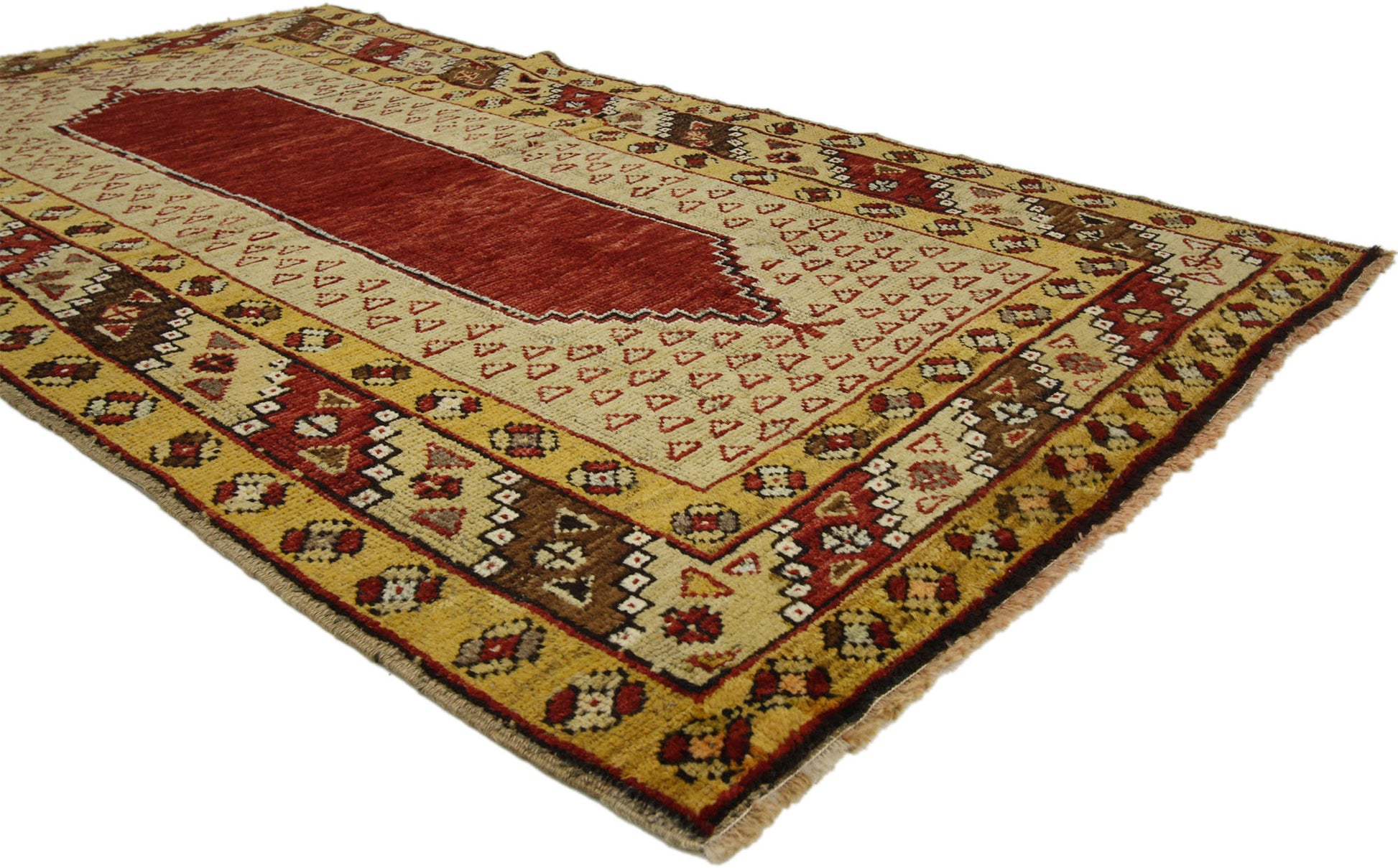 3 x 6 Vintage Turkish Oushak Rug 50313