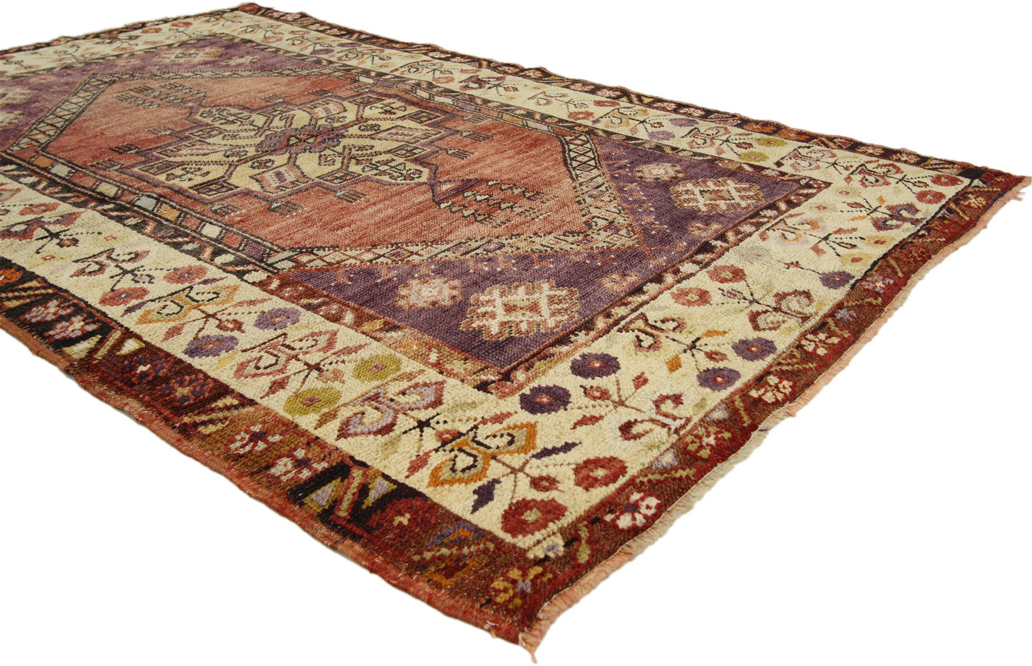 3 x 5 Vintage Turkish Oushak Rug 50314