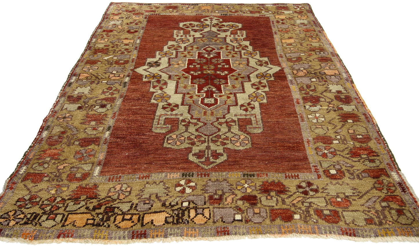 4 x 5 Antique Oushak Rug 50326