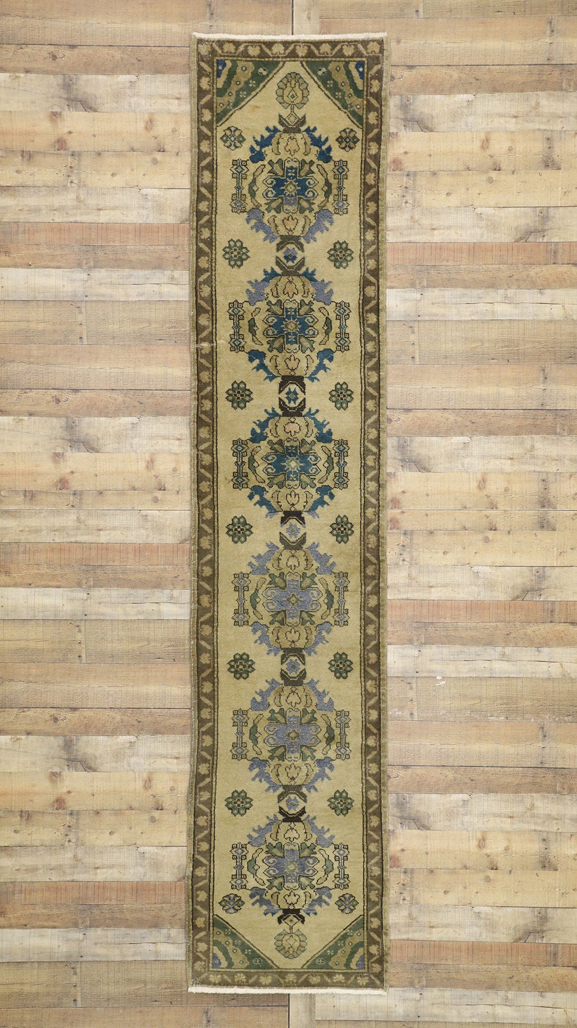2 x 11 Vintage Turkish Oushak Runner 50345