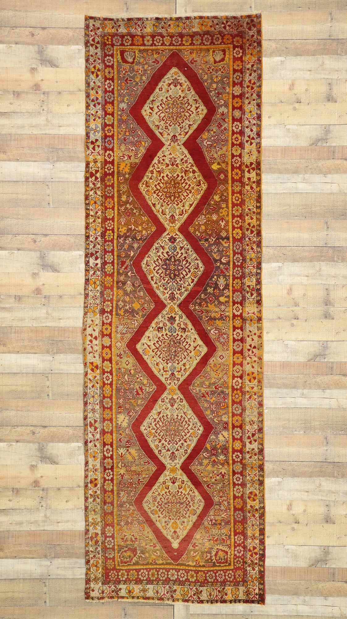 4 x 11 Antique Turkish Sivas Runner 50364