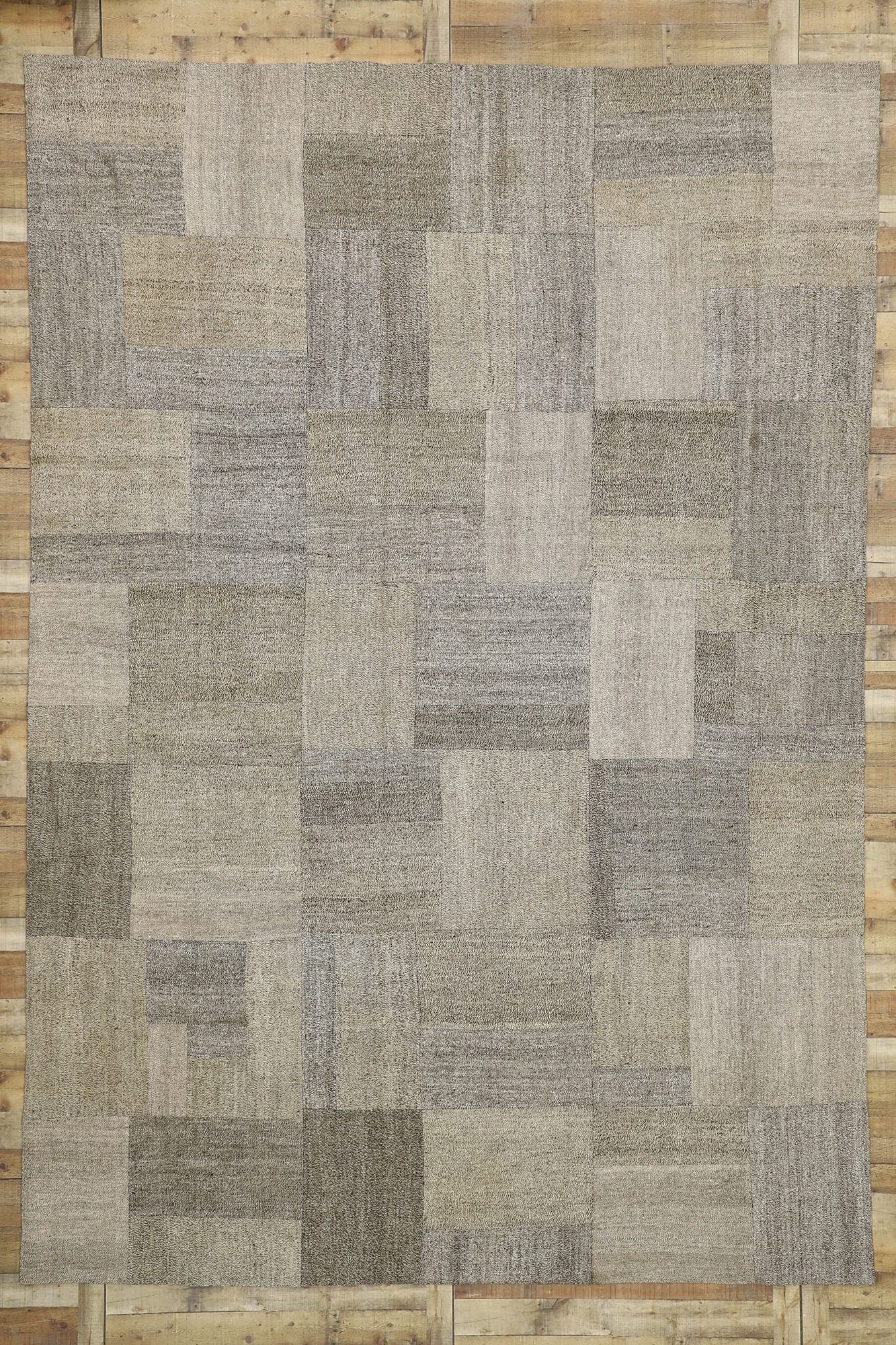 10 x 14 Vintage Turkish Patchwork Kilim Rug 50370