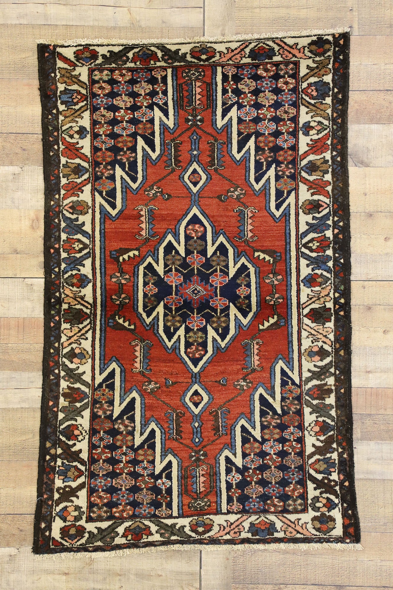 3 x 5 Antique Persian Hamadan Rug 50405