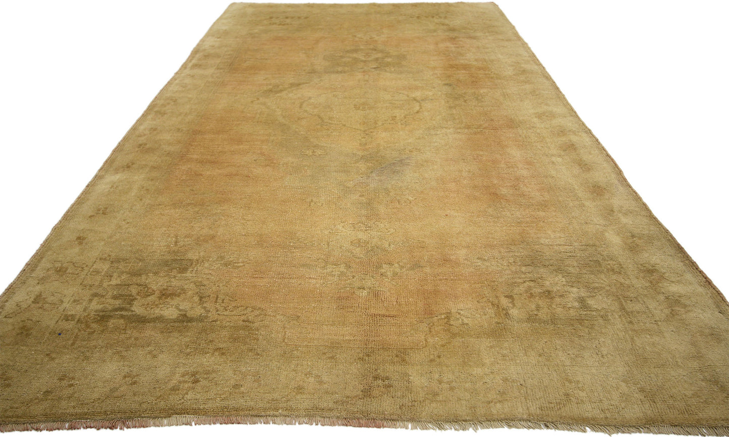 5 x 10 Vintage Turkish Oushak Rug 50437