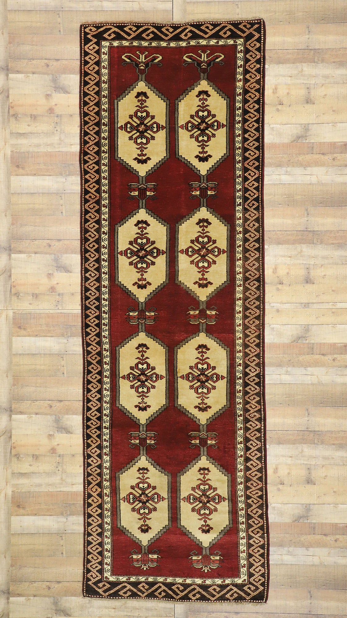 4 x 13 Vintage Turkish Oushak Rug 50470