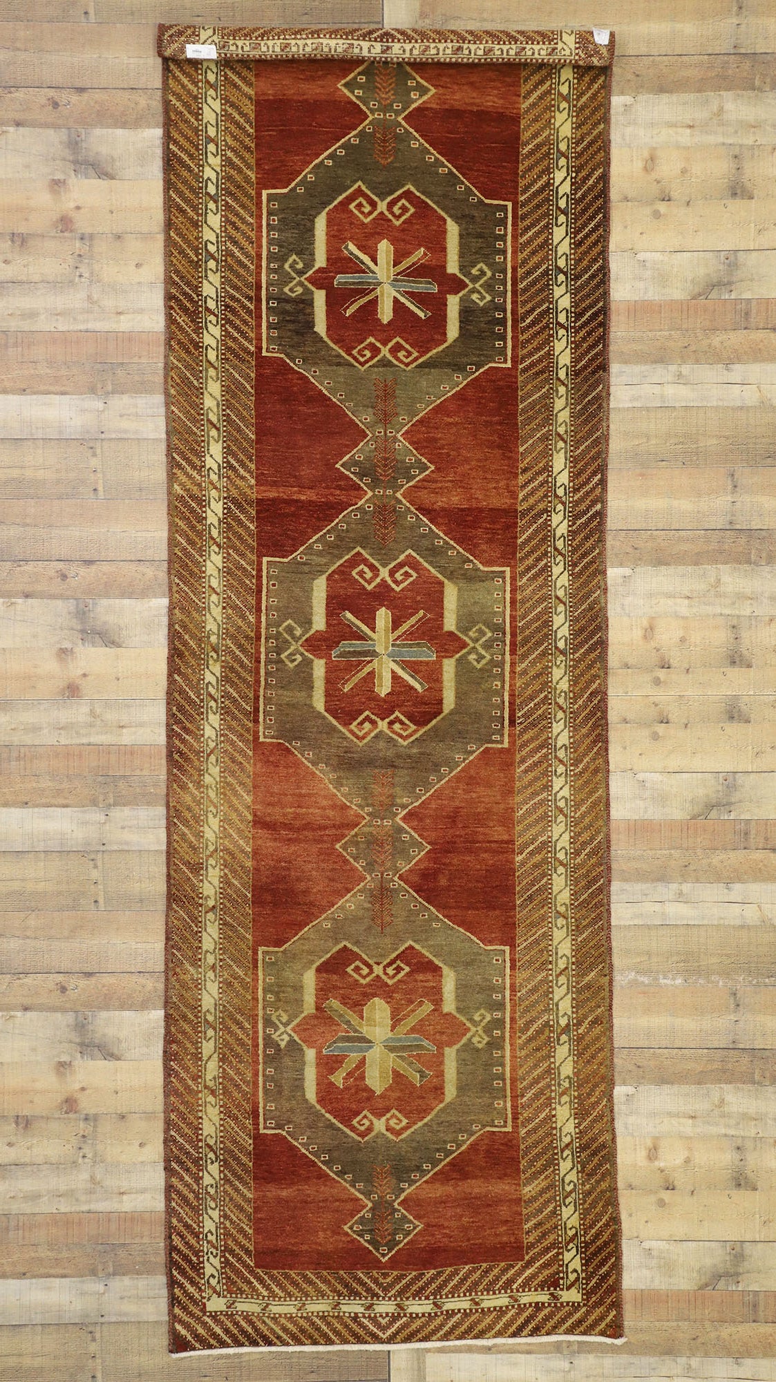 4 x 12 Vintage Turkish Oushak Runner 50490