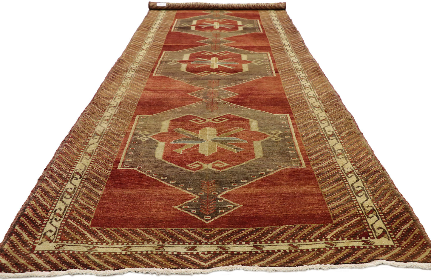 4 x 12 Vintage Turkish Oushak Runner 50490
