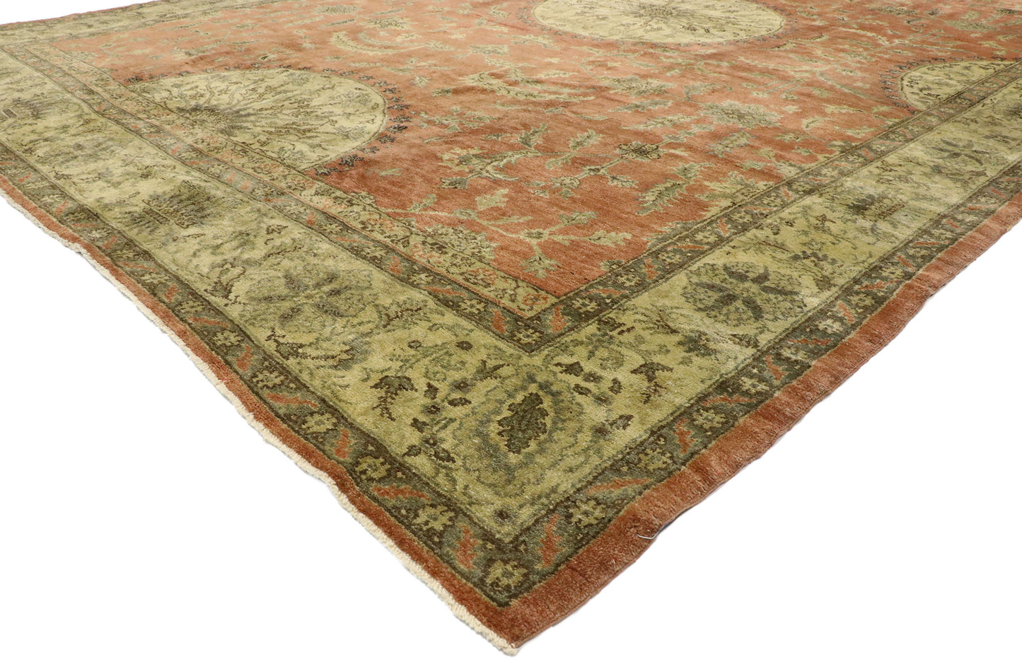 9 x 14 Vintage Turkish Oushak Rug 50499