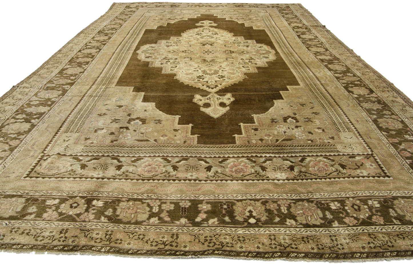 8 x 13 Vintage Turkish Oushak Rug 50504