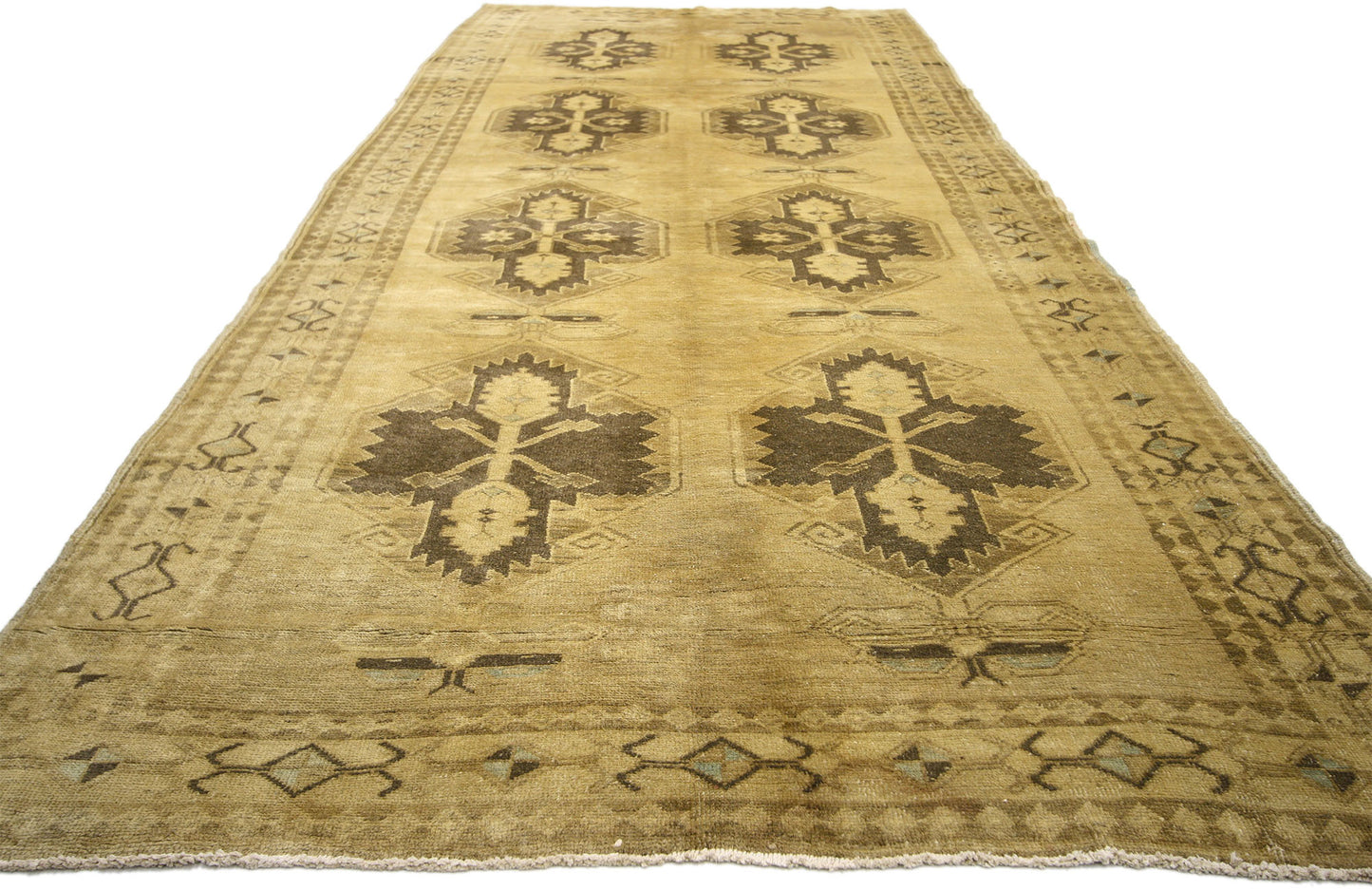 5 x 13 Vintage Turkish Oushak Rug 50511