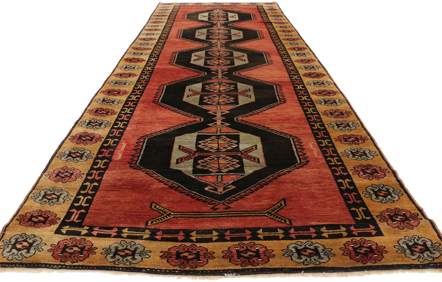 4 x 13 Vintage Oushak Rug 50567