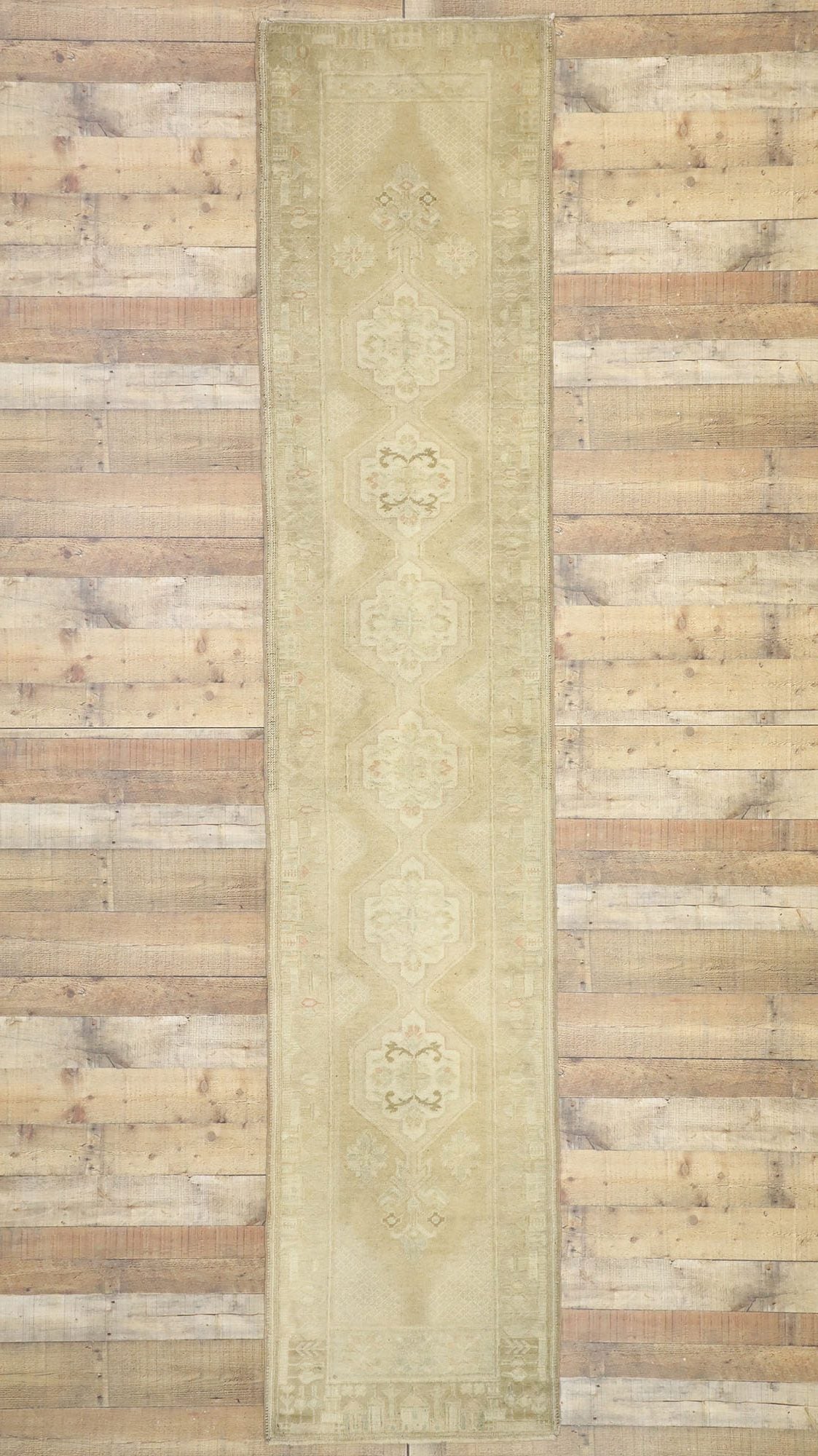 2 x 12 Vintage Turkish Oushak Runner 50579
