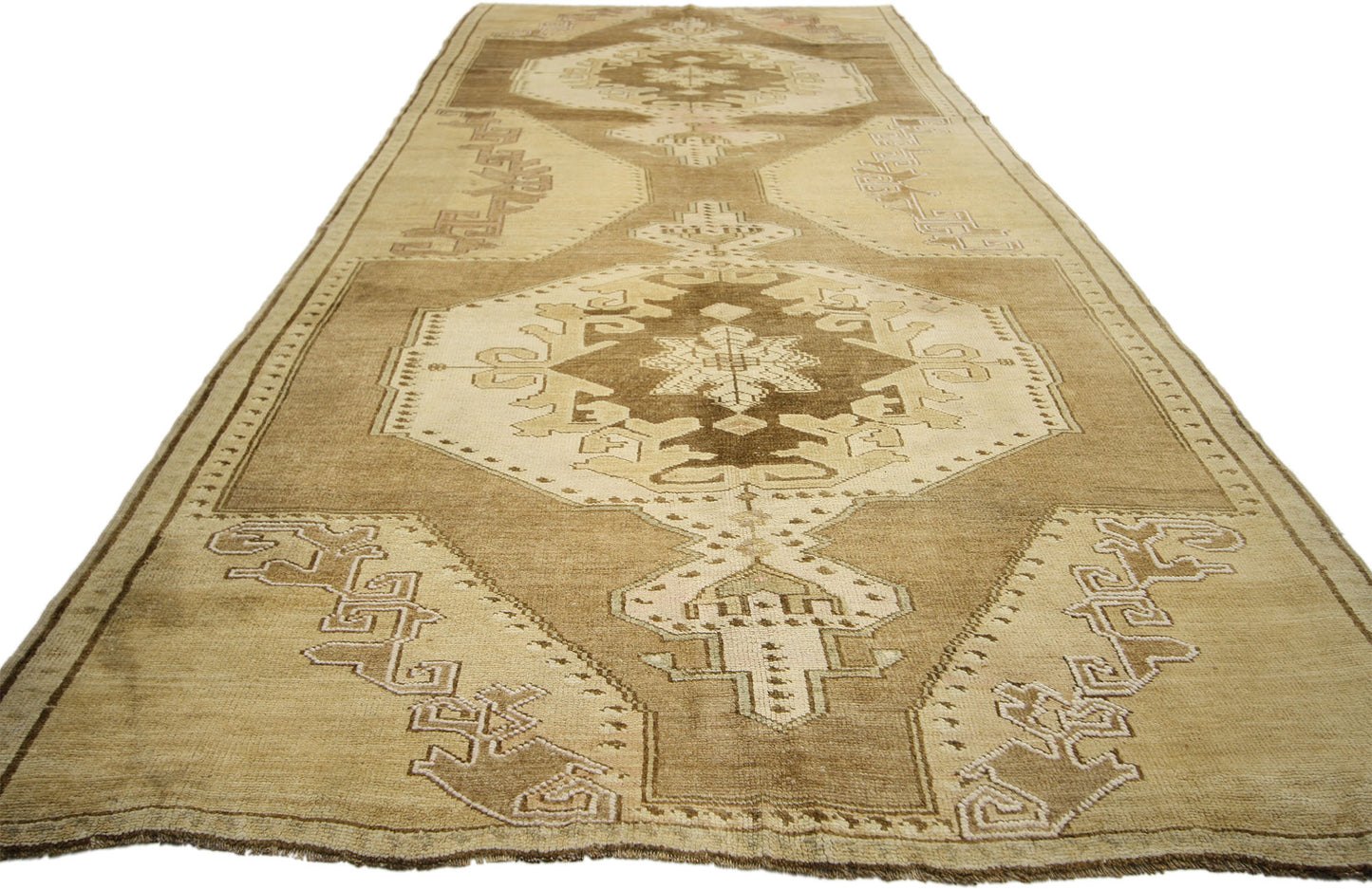 5 x 13 Vintage Turkish Oushak Rug 50581