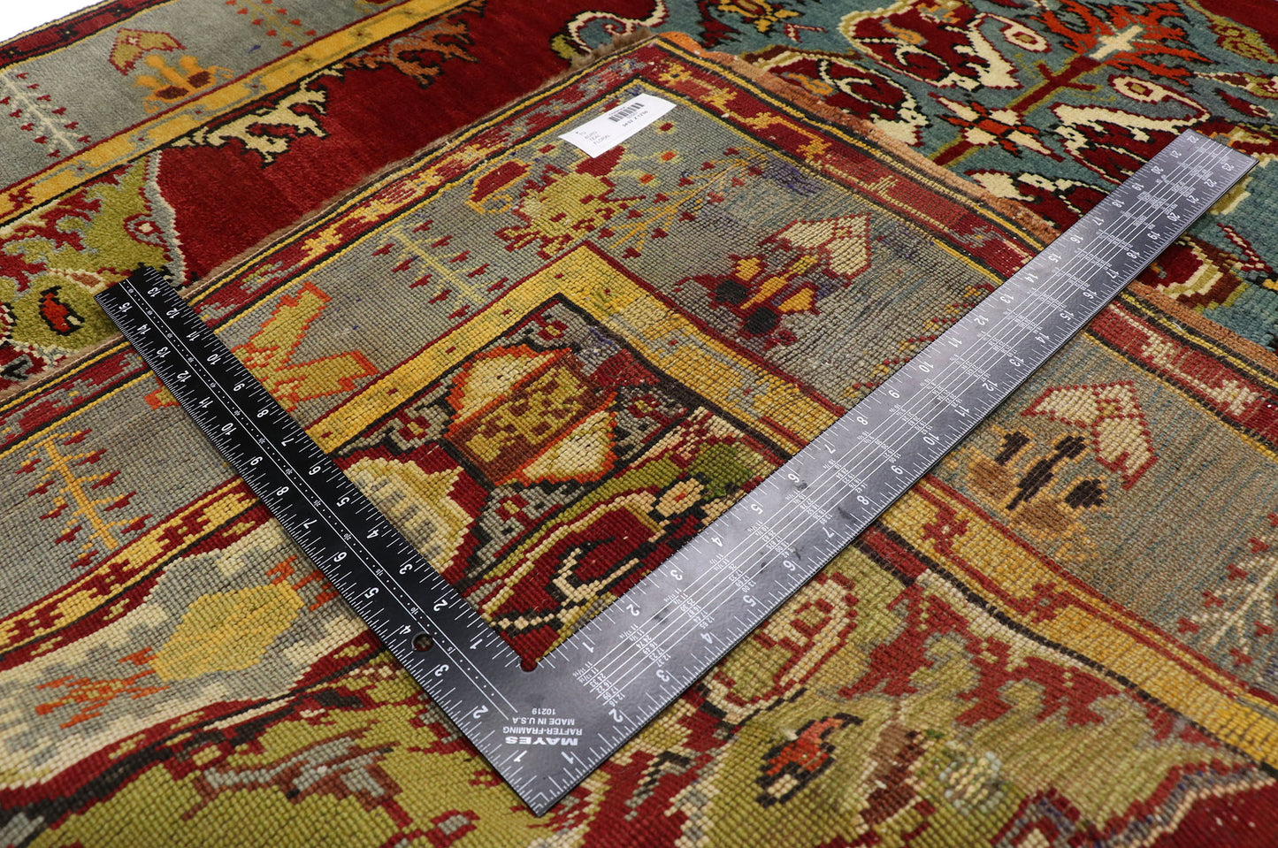 4 x 12 Vintage Turkish Oushak Runner 50587