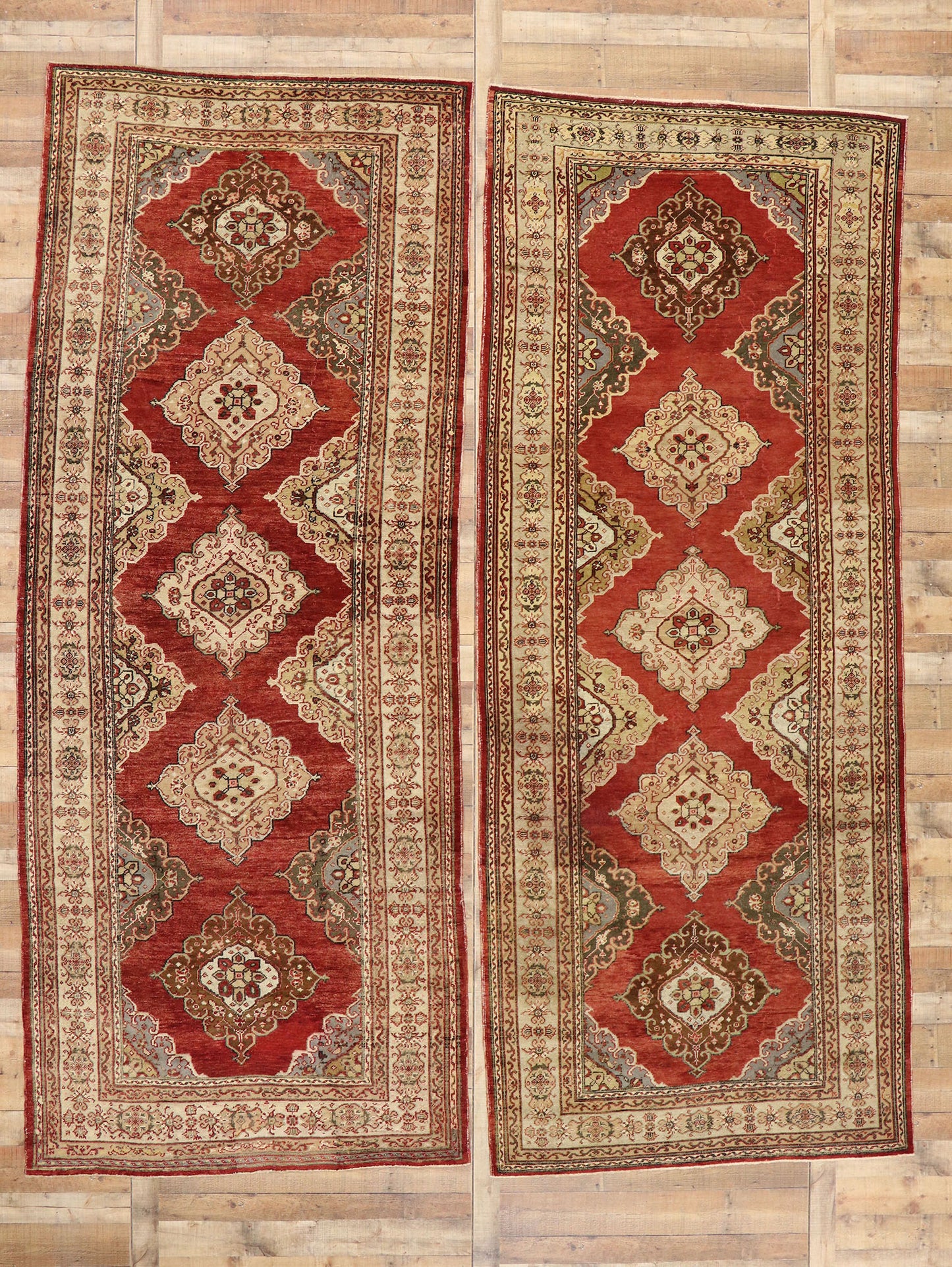 5 x 13 Vintage Turkish Oushak Rug 50588