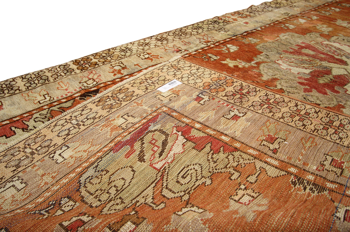 4 x 9 Antique Turkish Oushak Runner 50634
