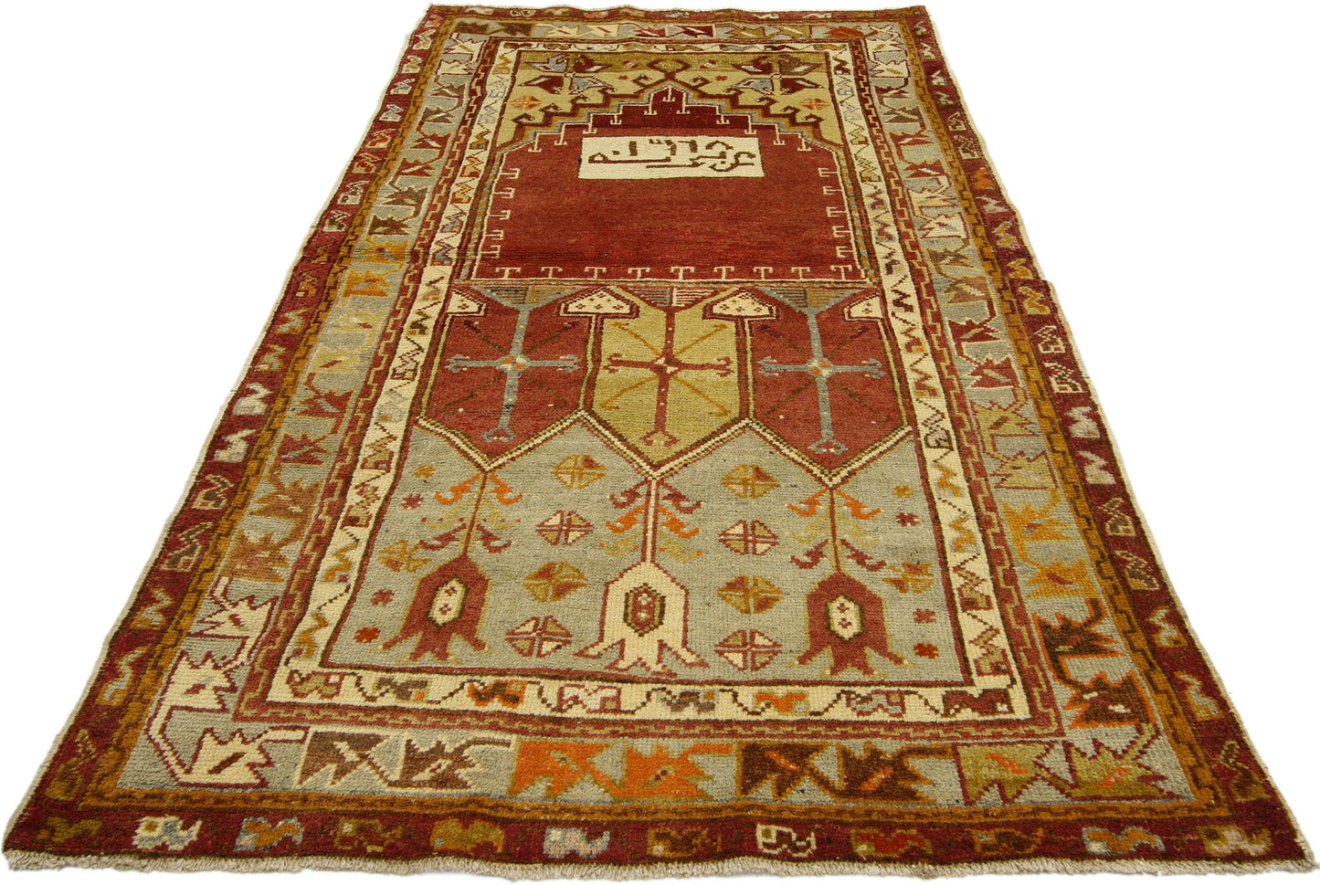4 x 5 Vintage Turkish Oushak Rug 50640