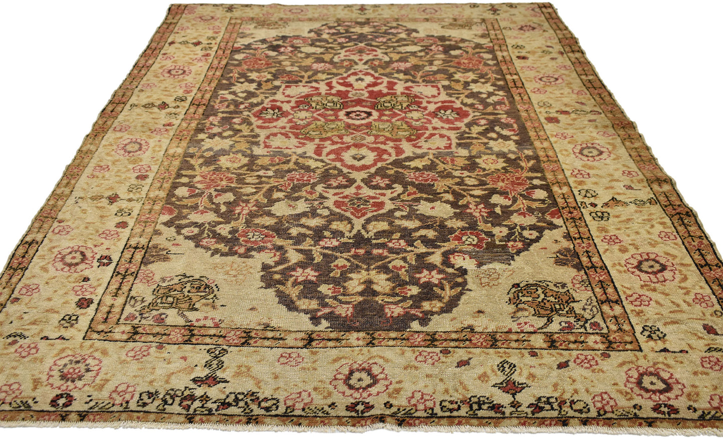 4 x 6 Vintage Turkish Sivas Rug 50639