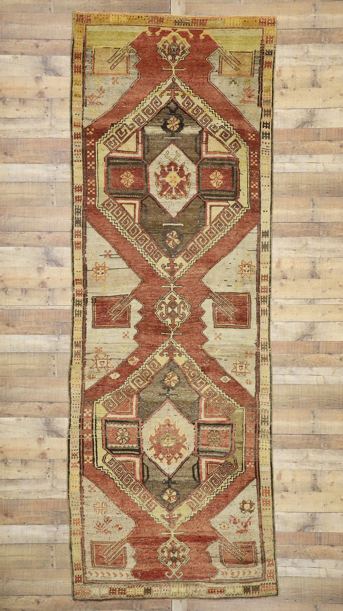4 x 12 Vintage Turkish Oushak Rug 50645