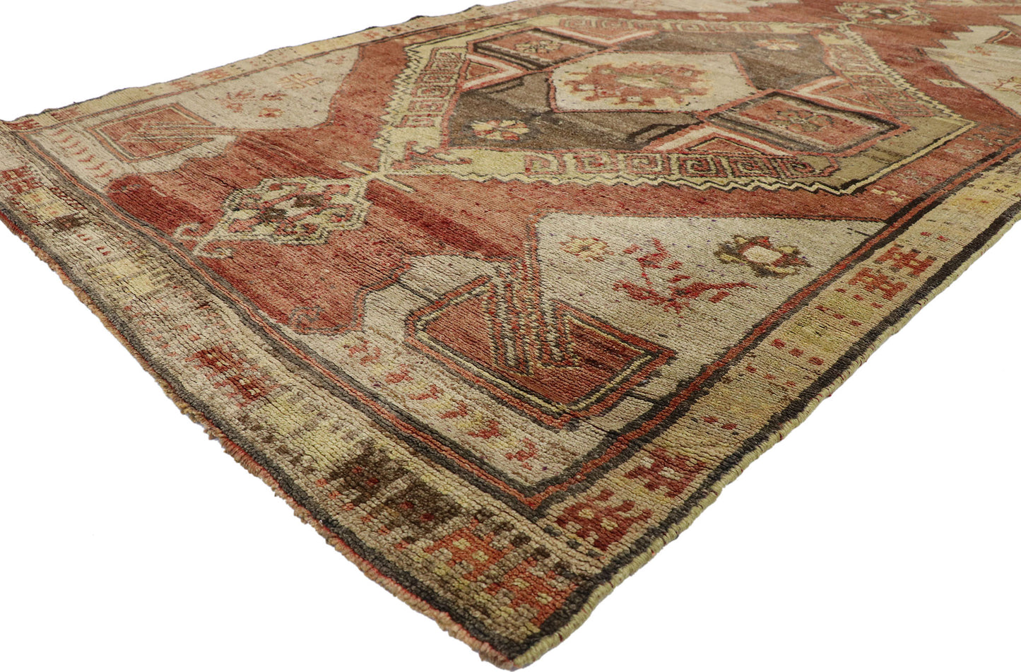 4 x 12 Vintage Turkish Oushak Rug 50645