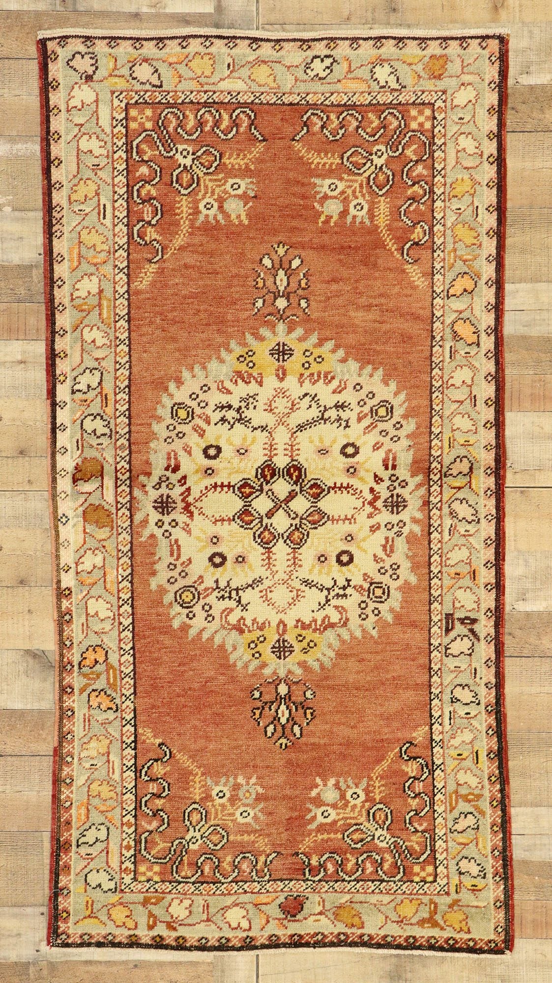 3 x 6 Vintage Turkish Oushak Rug 50655