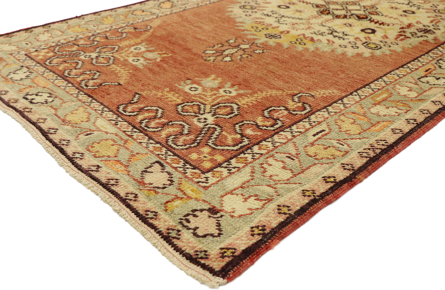 3 x 6 Vintage Turkish Oushak Rug 50655