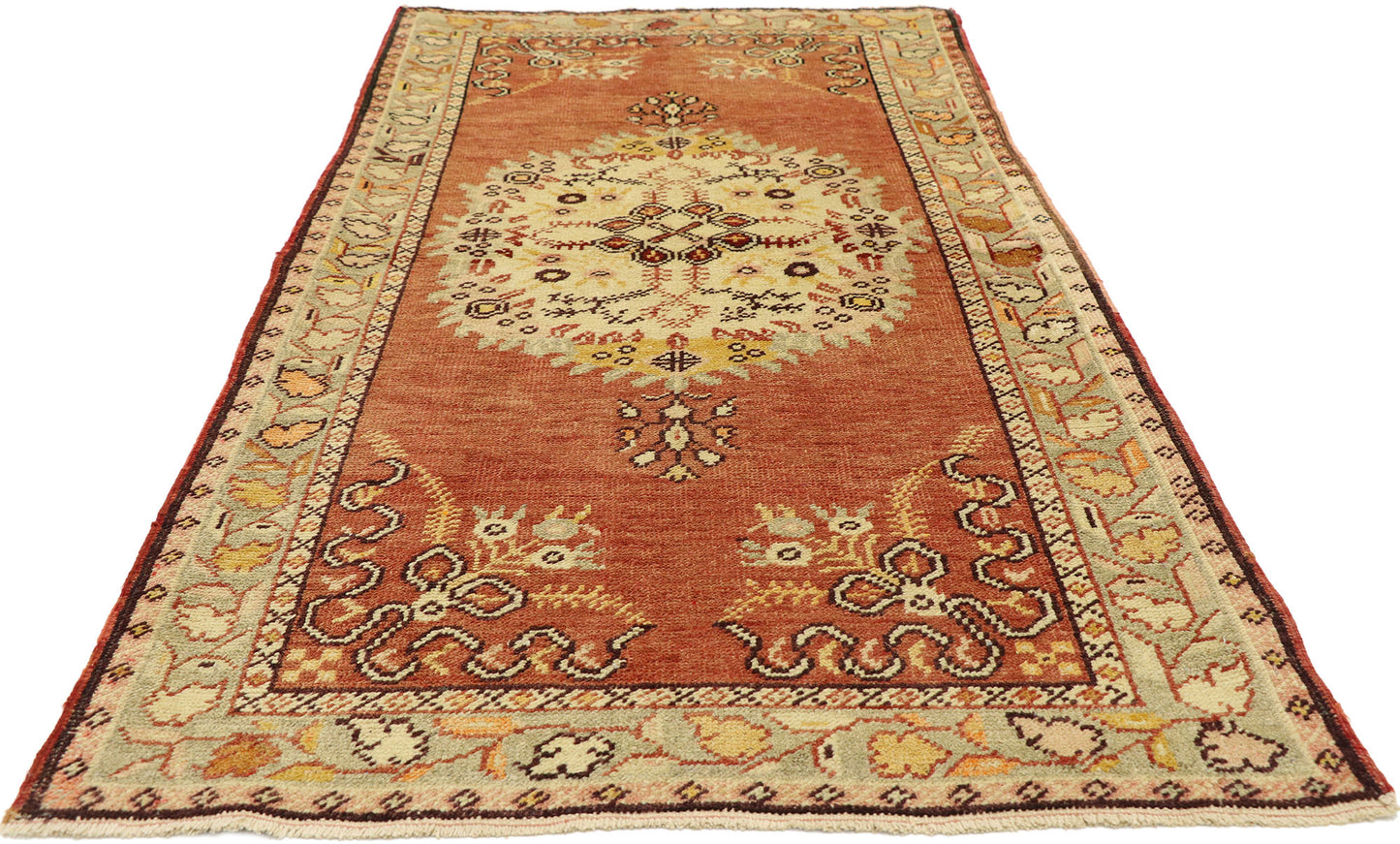 3 x 6 Vintage Turkish Oushak Rug 50655