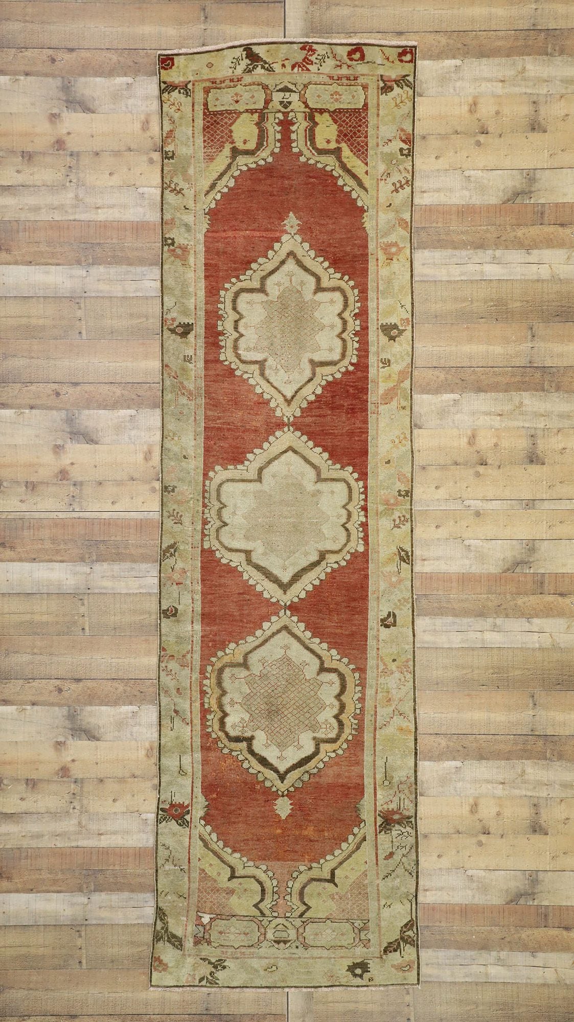 3 x 12 Vintage Turkish Oushak Runner 50670