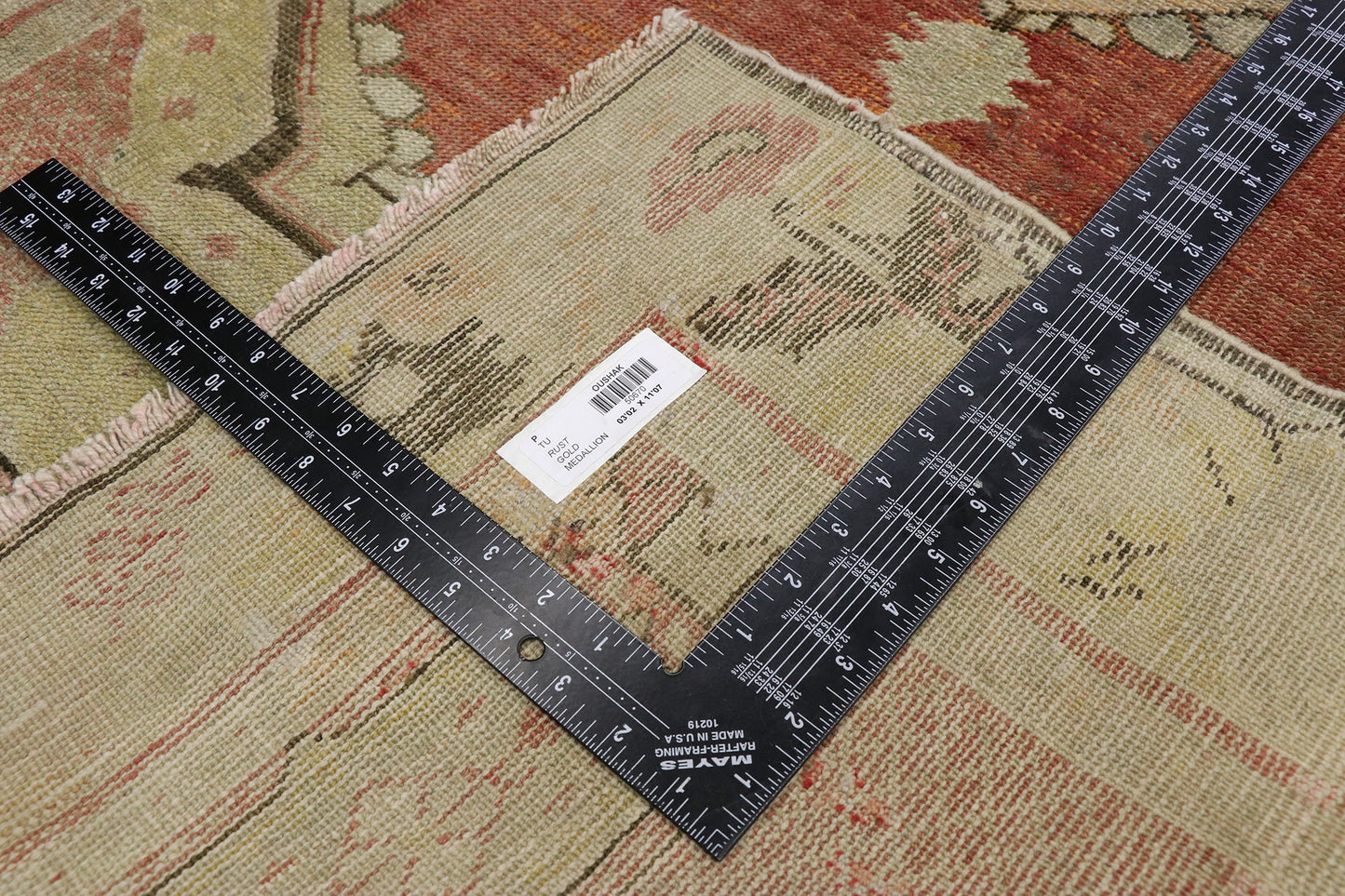 3 x 12 Vintage Turkish Oushak Runner 50670
