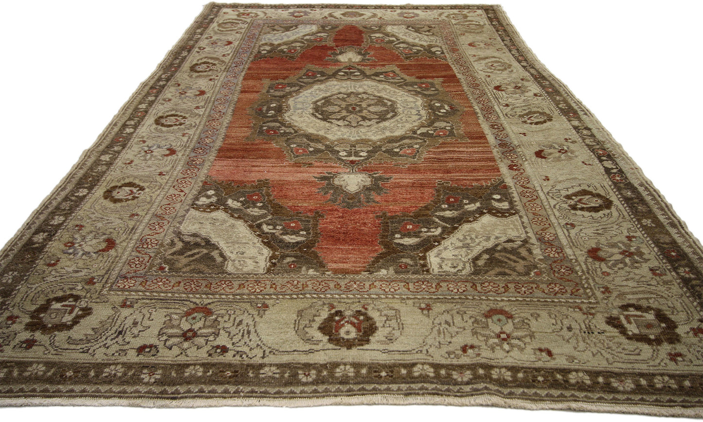 5 x 9 Vintage Turkish Oushak Rug 50756