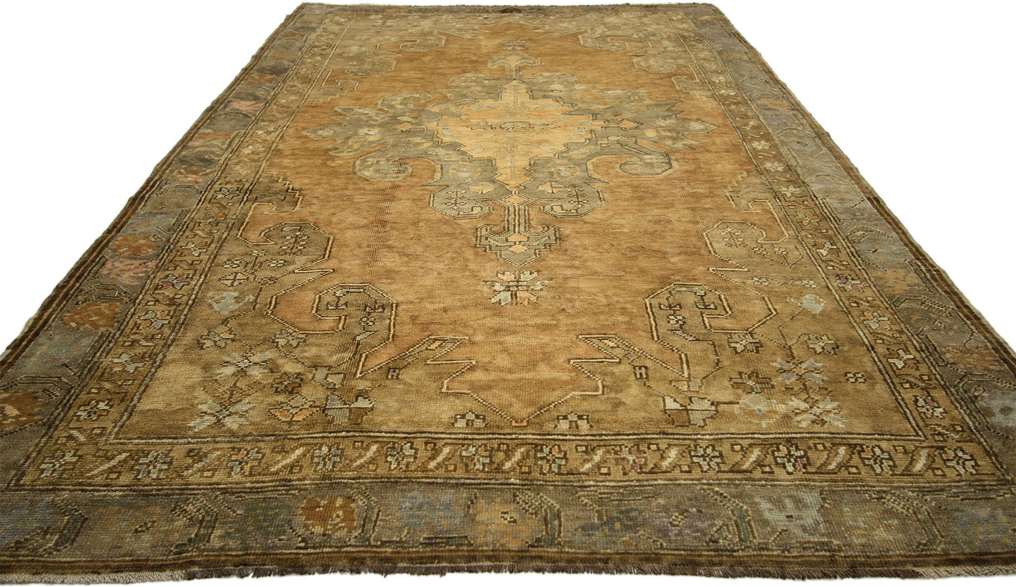 6 x 9 Vintage Oushak Rug 50759