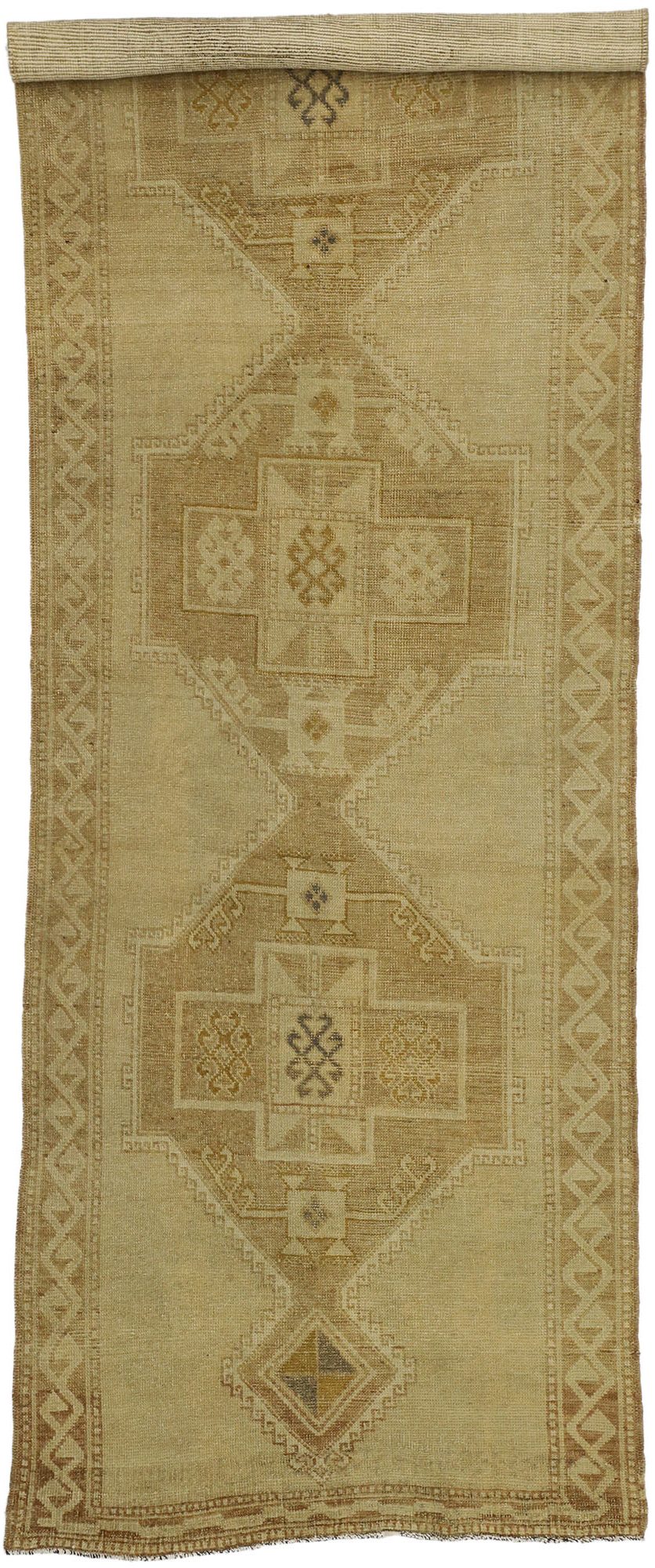 4 x 11 Vintage Turkish Oushak Rug 50835