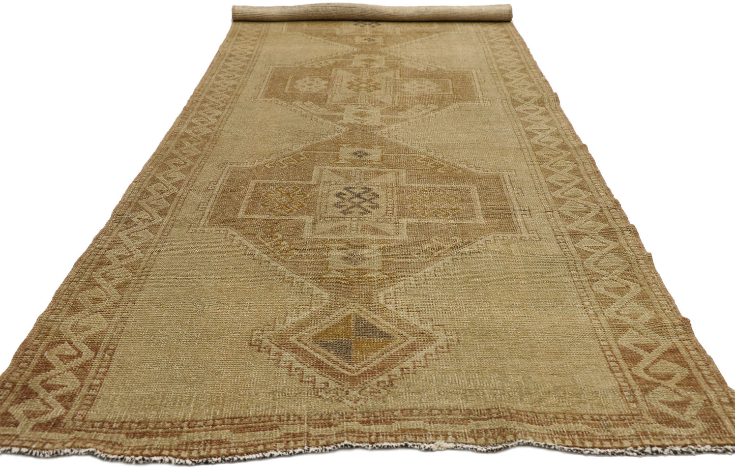 4 x 11 Vintage Turkish Oushak Rug 50835